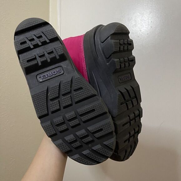 SOREL fleece line rubber outdoor winter snow boots purple pink size US 6 eu 38 - Picture 5 of 7